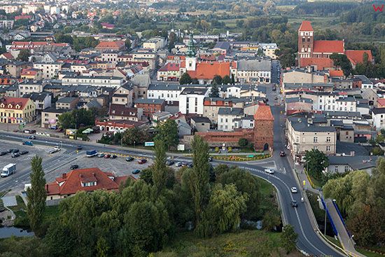 Nowe Miasto Lubawskie, panorama na miasto od strony S. EU, PL, Warm-Maz. Lotnicze.